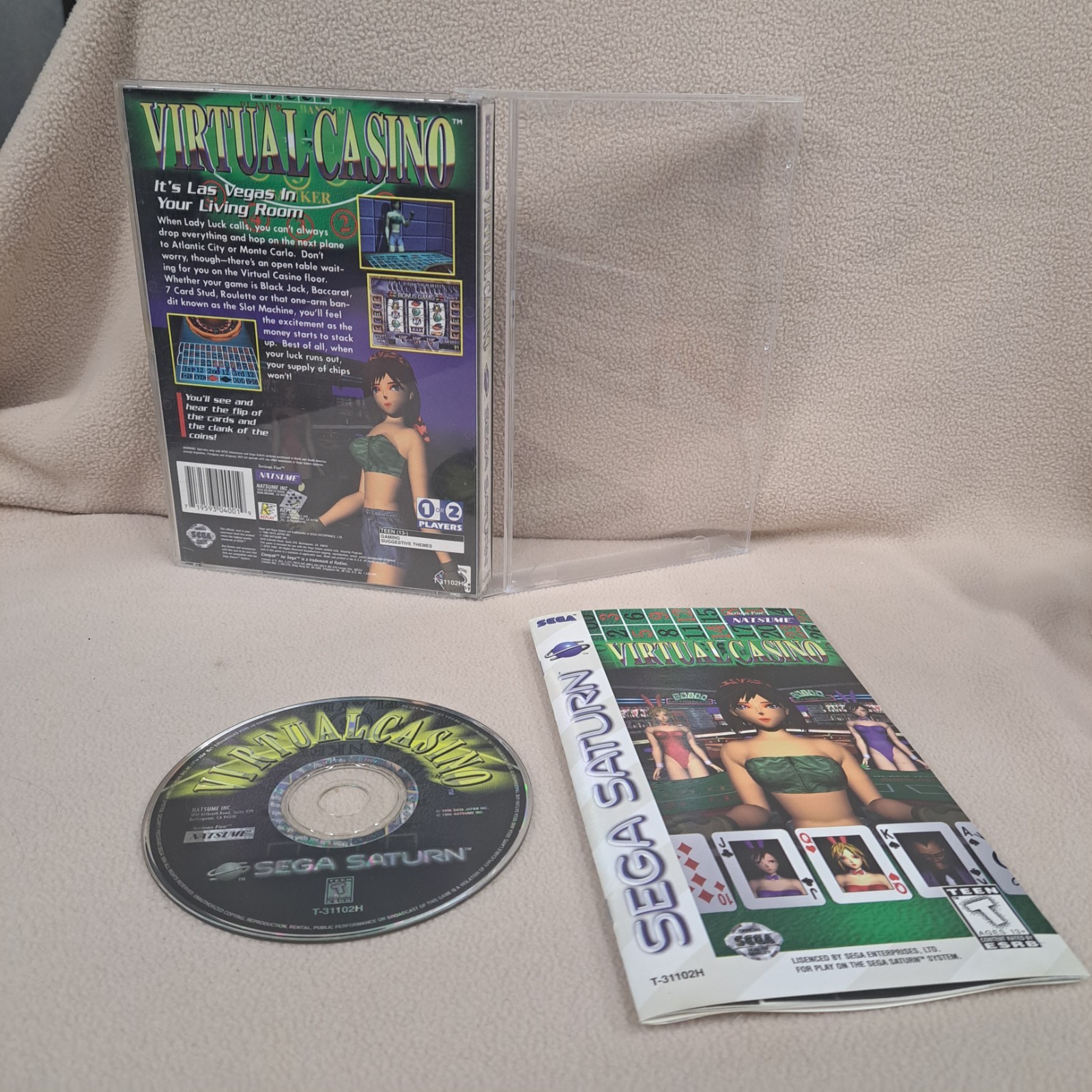 Virtual Casino SEGA Saturn Complete CIB Tested Working Fast Shipping!