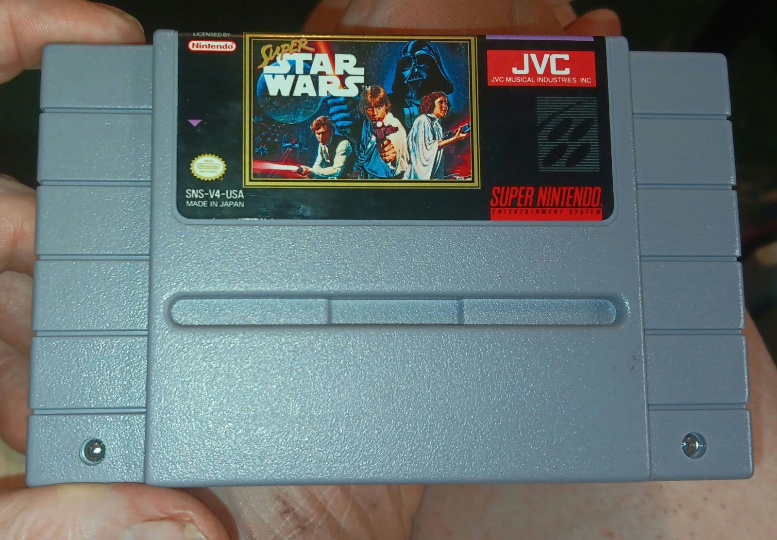 STAR WARS ”SUPER”(1991) SNES COMPLETE IN BOX-EXCELLENT! PLAYS!RARE LARGE INSERT!