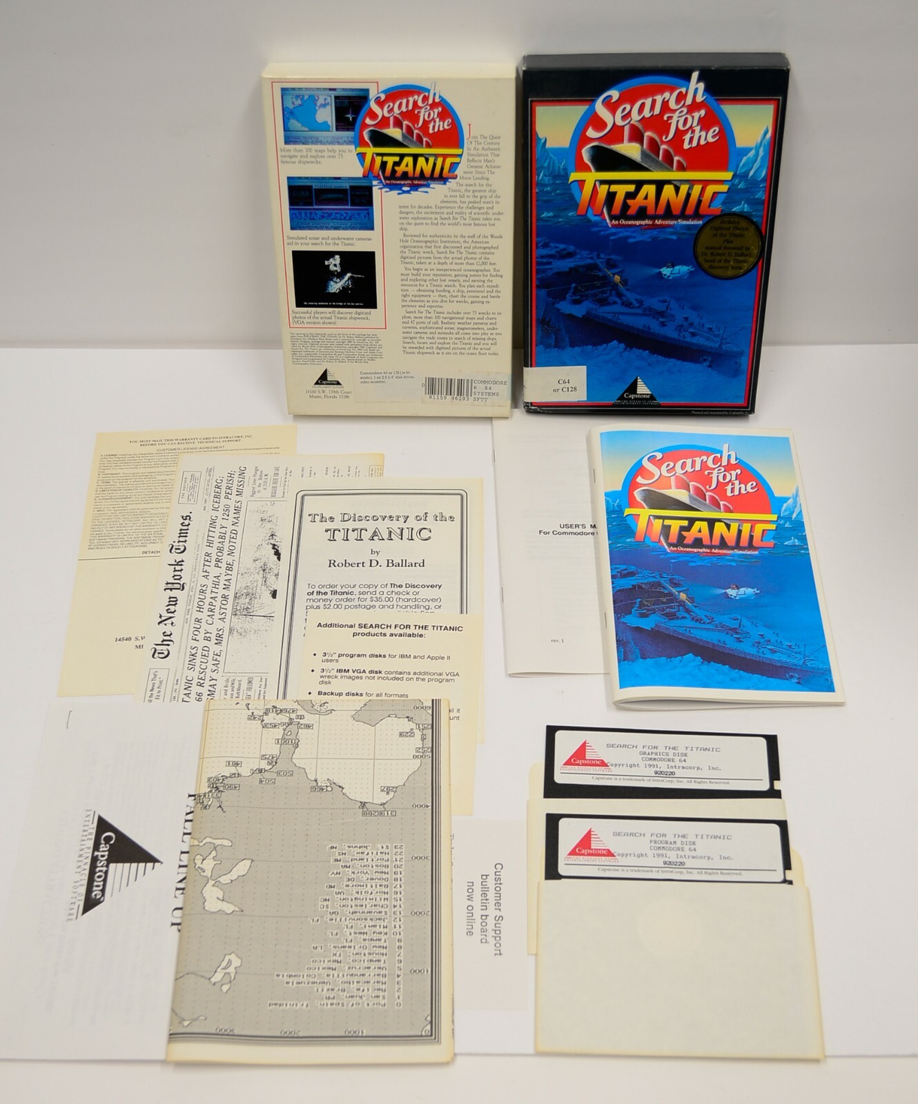 Search for the Titanic Capstone Commodore 64 Oceanographic Adventure Simulation