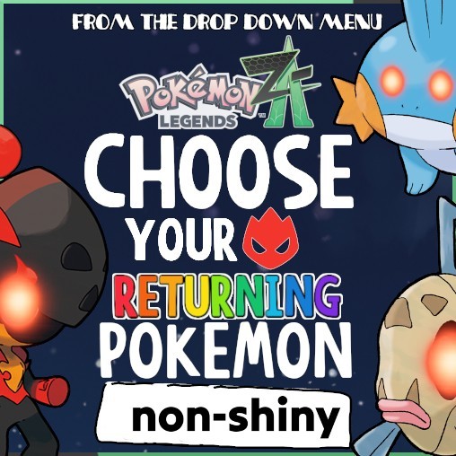 Choose Your Returning Non Shiny Alpha Pokemon Max 6IV Pokémon Legends Z-A ZA