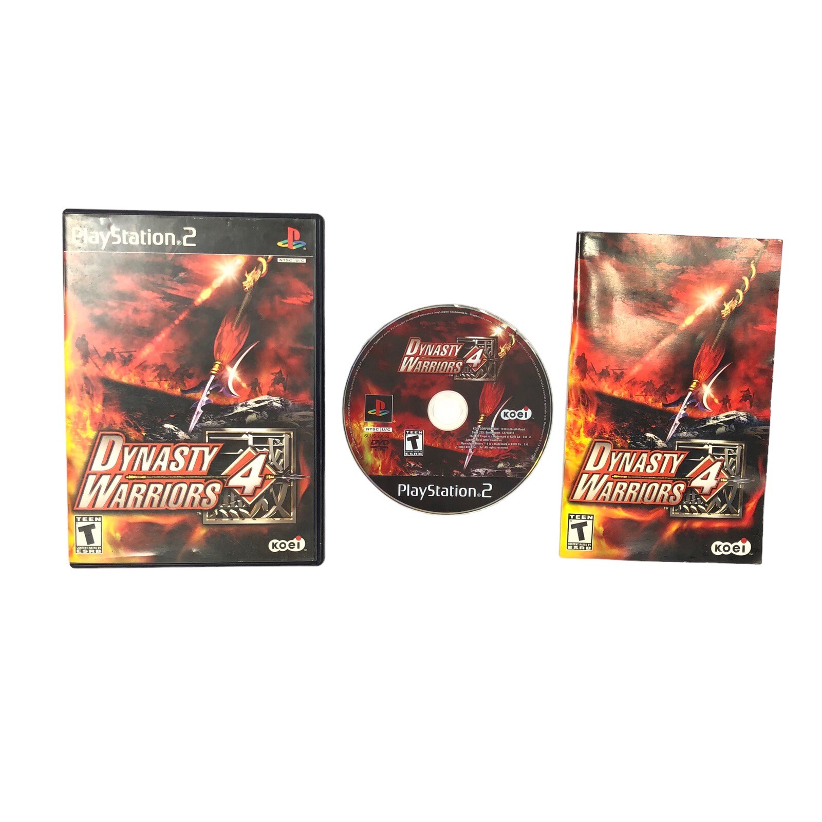 Dynasty Warriors 4 Sony PlayStation 2 with Manual