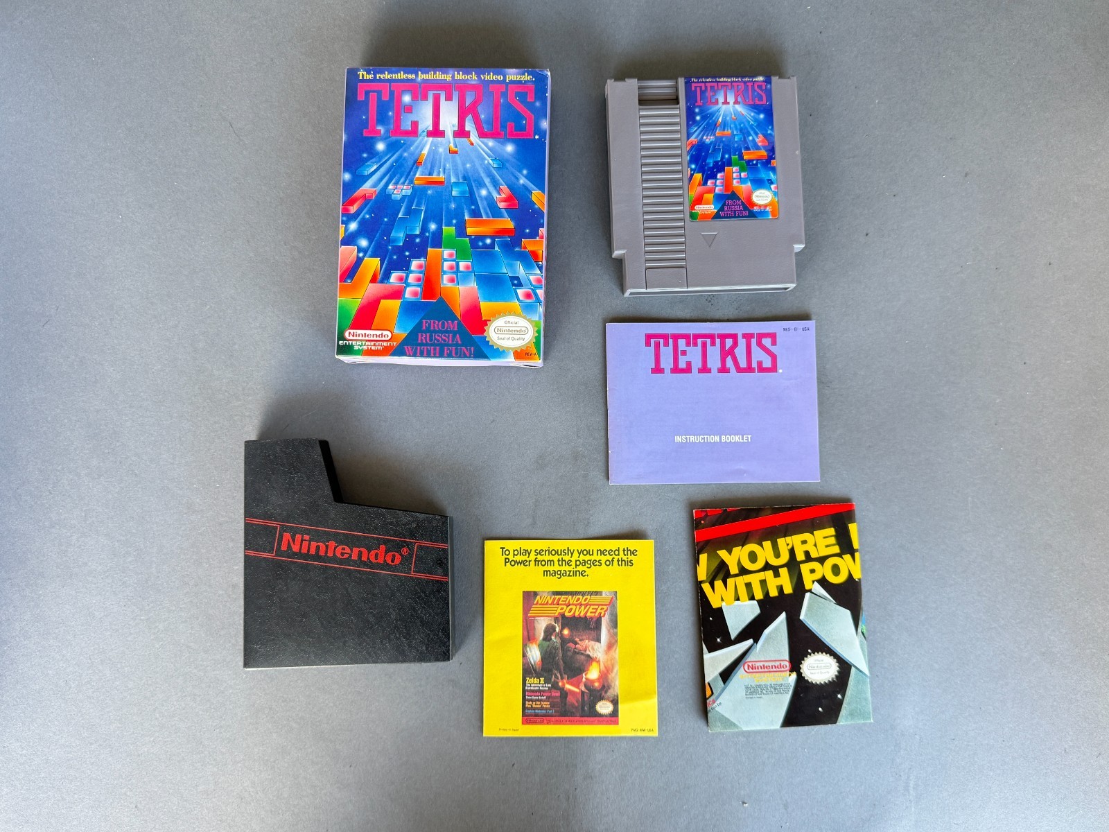Tetris NES Nintendo CIB Complete In Box Manual Inserts 1989 First Party