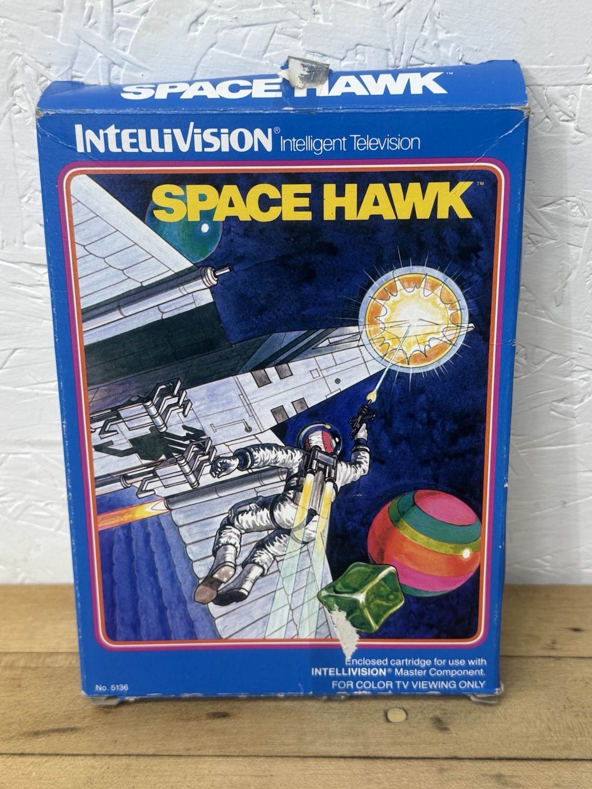 Space Hawk Mattel Intellivision CIB Complete in Box w Overlays Used Video Game