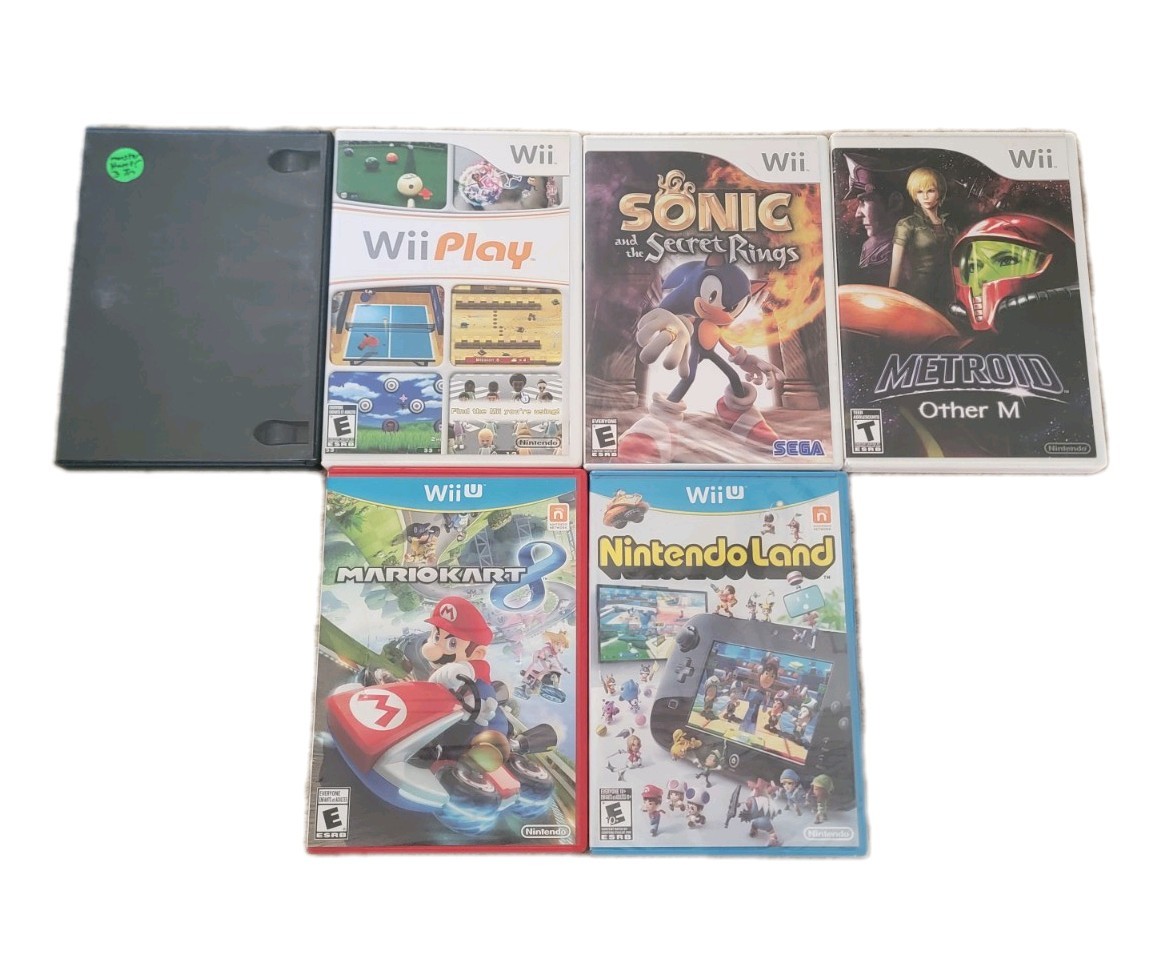LOT, Nintendo Wii U, And Wii, 6 Games, Mariokart 8, Metroid Other M, And More!