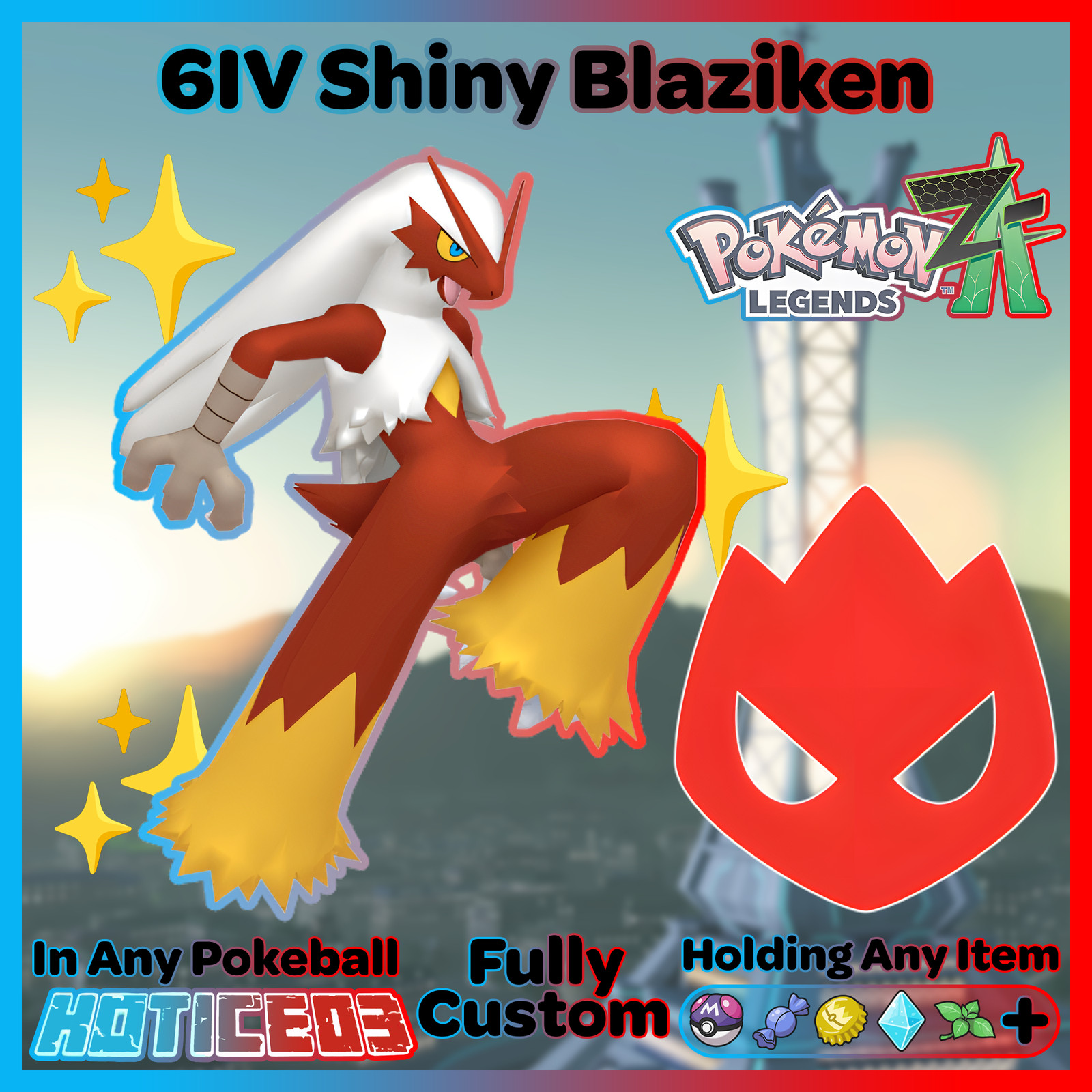 ✨ Shiny Alpha Blaziken 6IV + EVs ✨ Pokemon Legends ZA 🚀 Fast 🚀