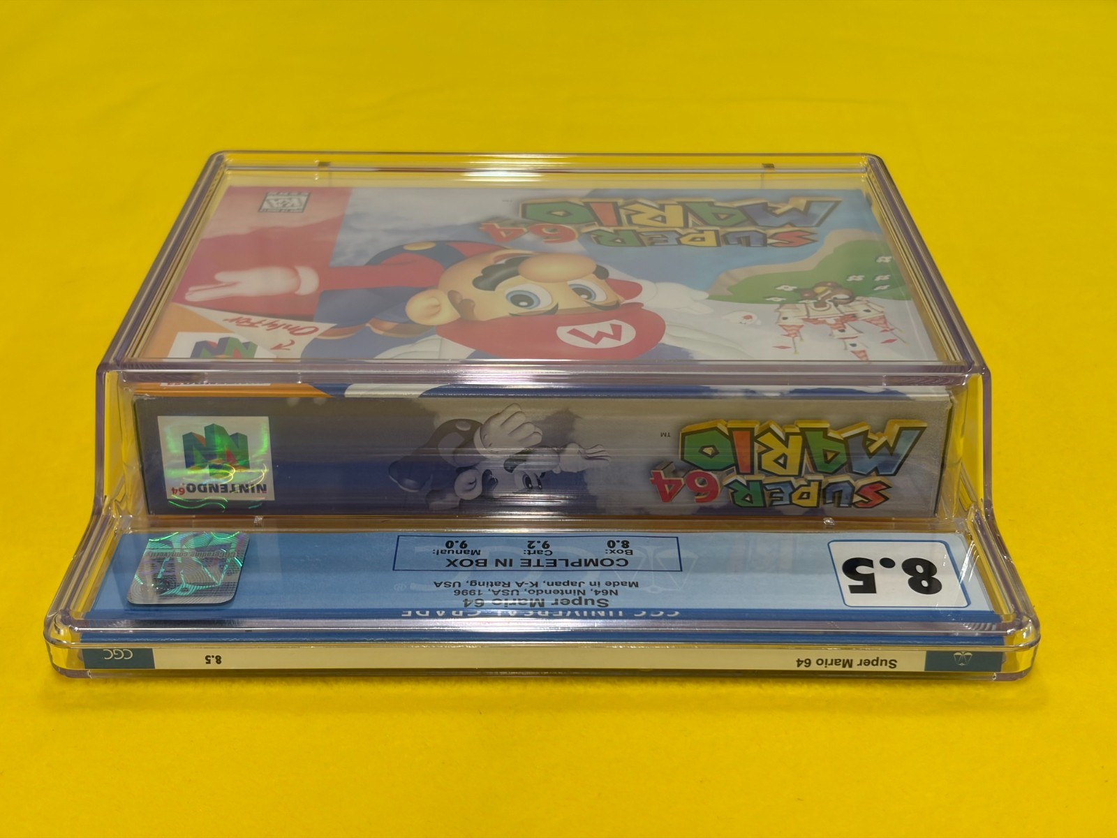 Super Mario 64 (1st Print 1996, CGC 8.5 w/ 9.2 Cart!!!) Nintendo 64 N64 not WATA