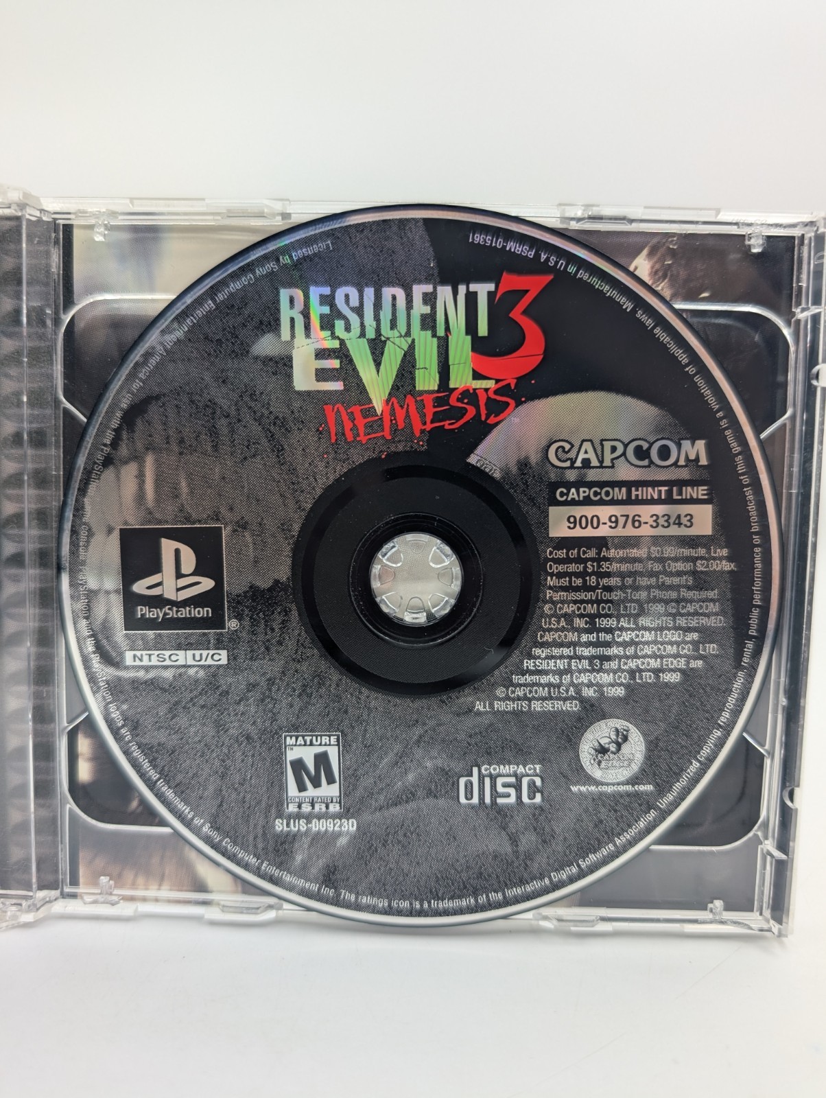 Resident Evil 3 Nemesis PS1 Complete CIB w/ REGISTRATION + Dino Crisis Demo Disc