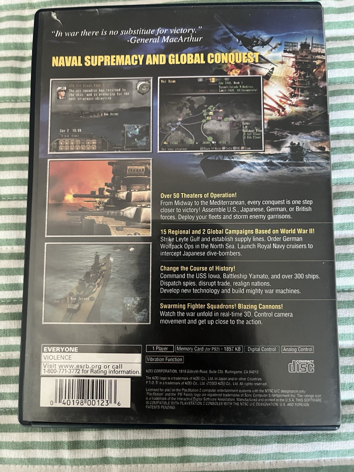 P.T.O. IV Pacific Theater Operations (Sony Playstation 2) PS2 Complete game Rare