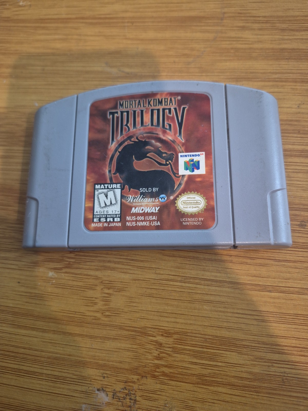Mortal Kombat (Trilogy Edition) (Nintendo 64, 1996)