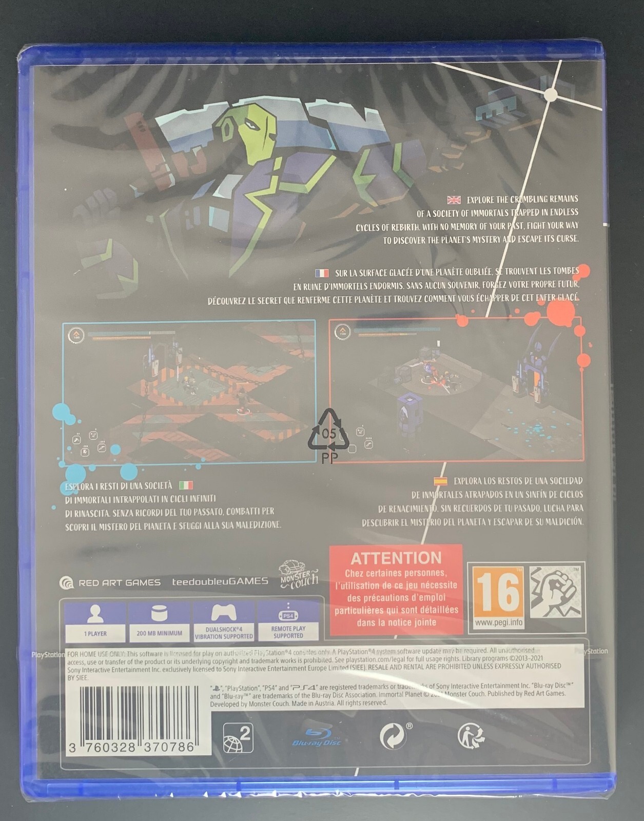 Immortal Planet PlayStation 4 PS4 Red Art Games