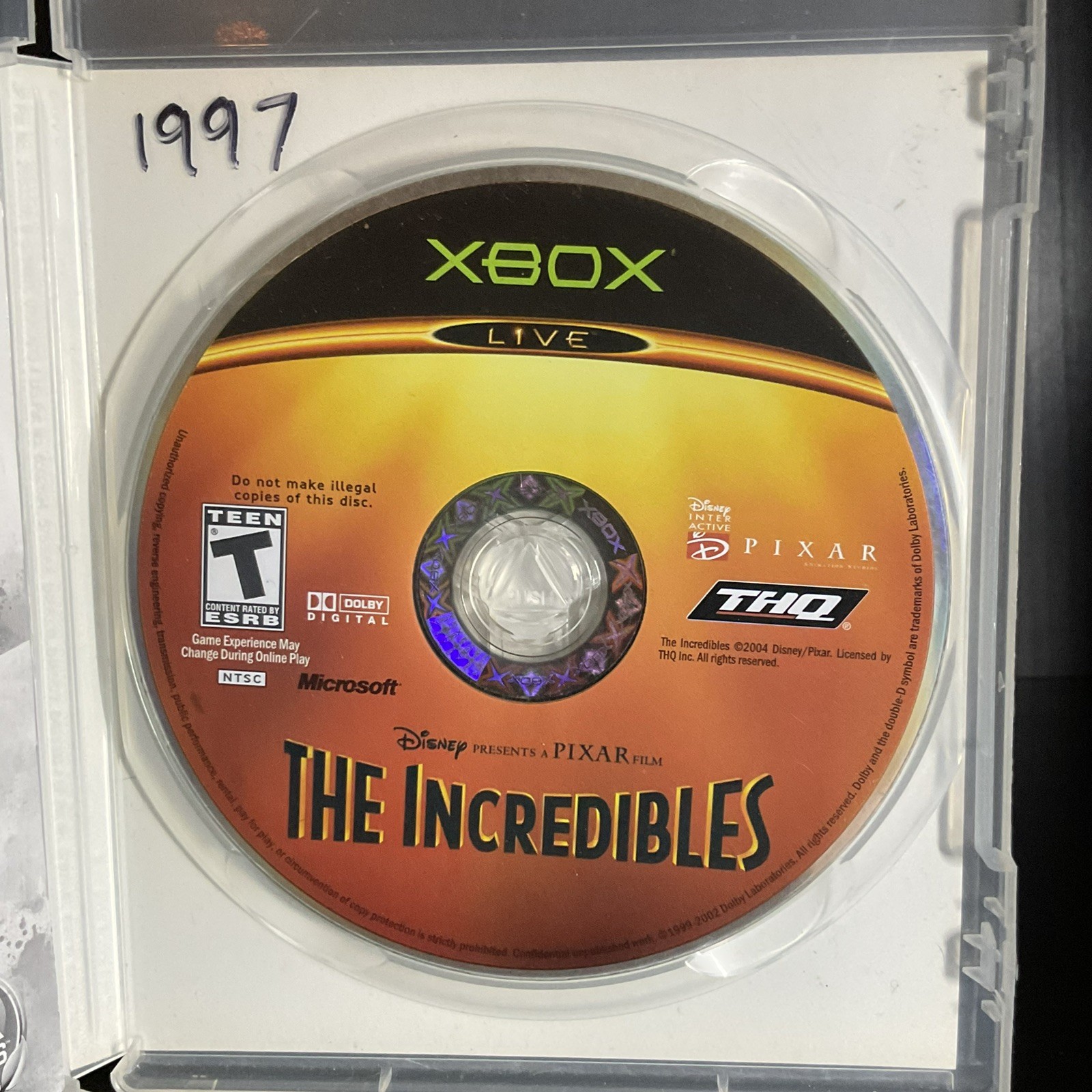 Incredibles (Microsoft Xbox, 2004) Disc Only