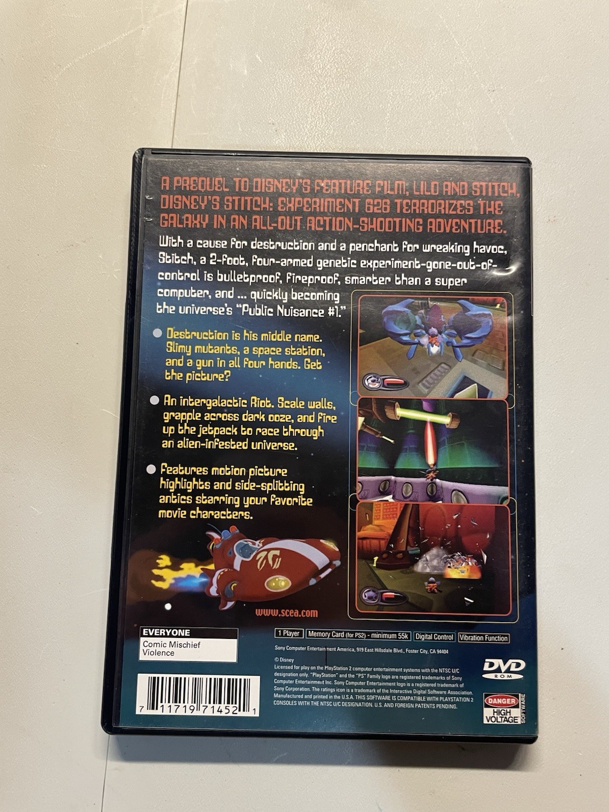 Disney’s Stitch: Experiment 626 (Sony PlayStation 2, 2002) Ps2 Complete TESTED