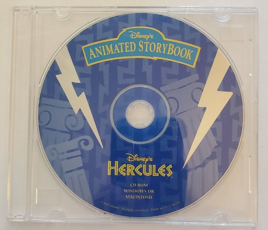 Disney’s Hercules Animated StoryBook (Windows/Mac, 1998) PC CD-ROM Disc Only