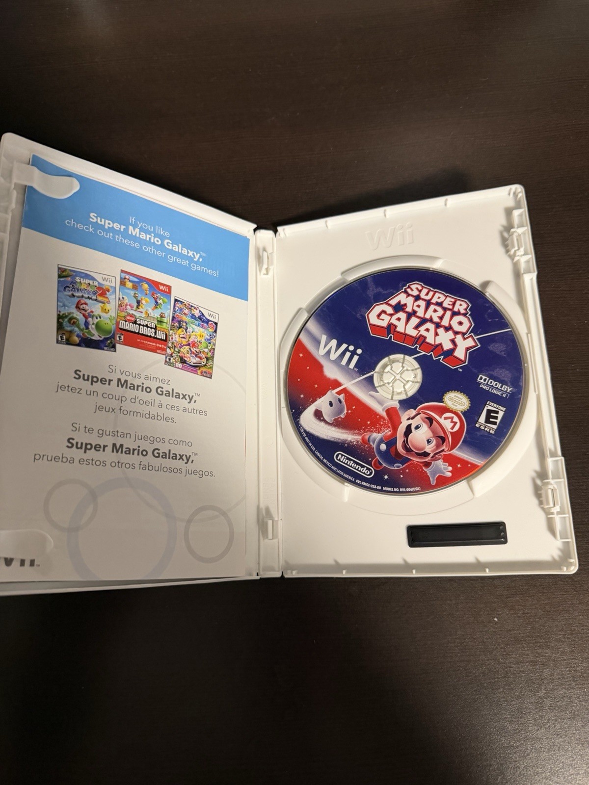 Super Mario Galaxy Nintendo Wii E-Everyone Disc