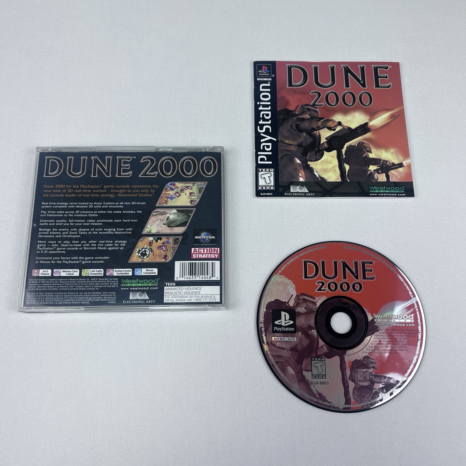 Dune 2000 (Sony PlayStation 1, 1999) Tested & Clean Ps1 Game CIB Complete Manual