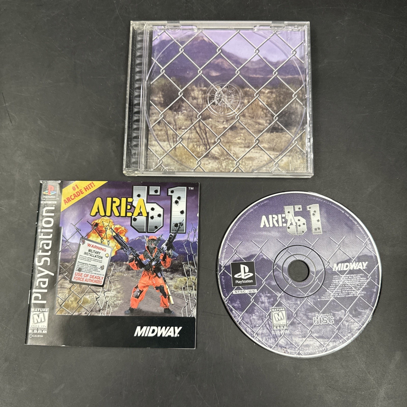 Area 51 Sony PlayStation Play Station PS1 Game Manual CIB Shooter First Person