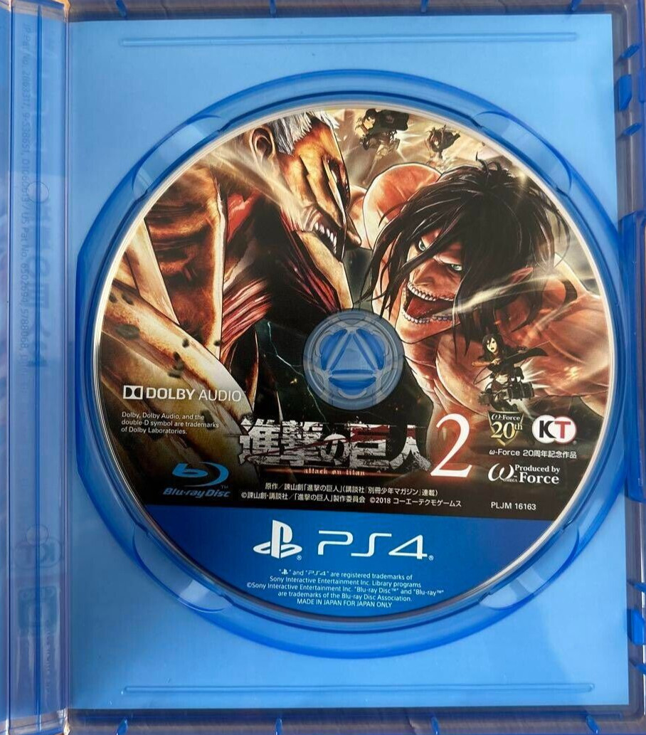Lot 3 Attack On Titan 1 + 2 ＋The Final Battle set PS4 Shingeki no Kyojin Japan