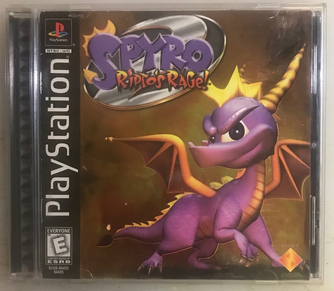 Spyro 2 Ripto’s Rage Gold Foil PS1 PlayStation 1 OPEN BOX—–RESEALED——