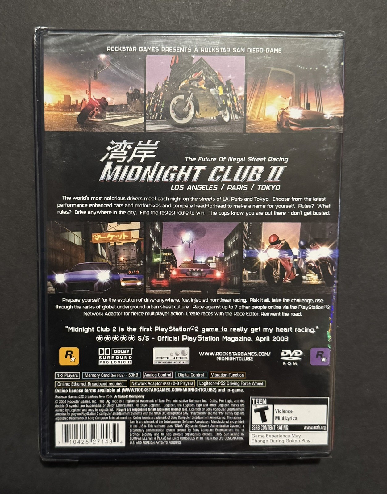 Midnight Club II PS2 Greatest Hits SEALED – Sony PlayStation 2 – Rockstar Games
