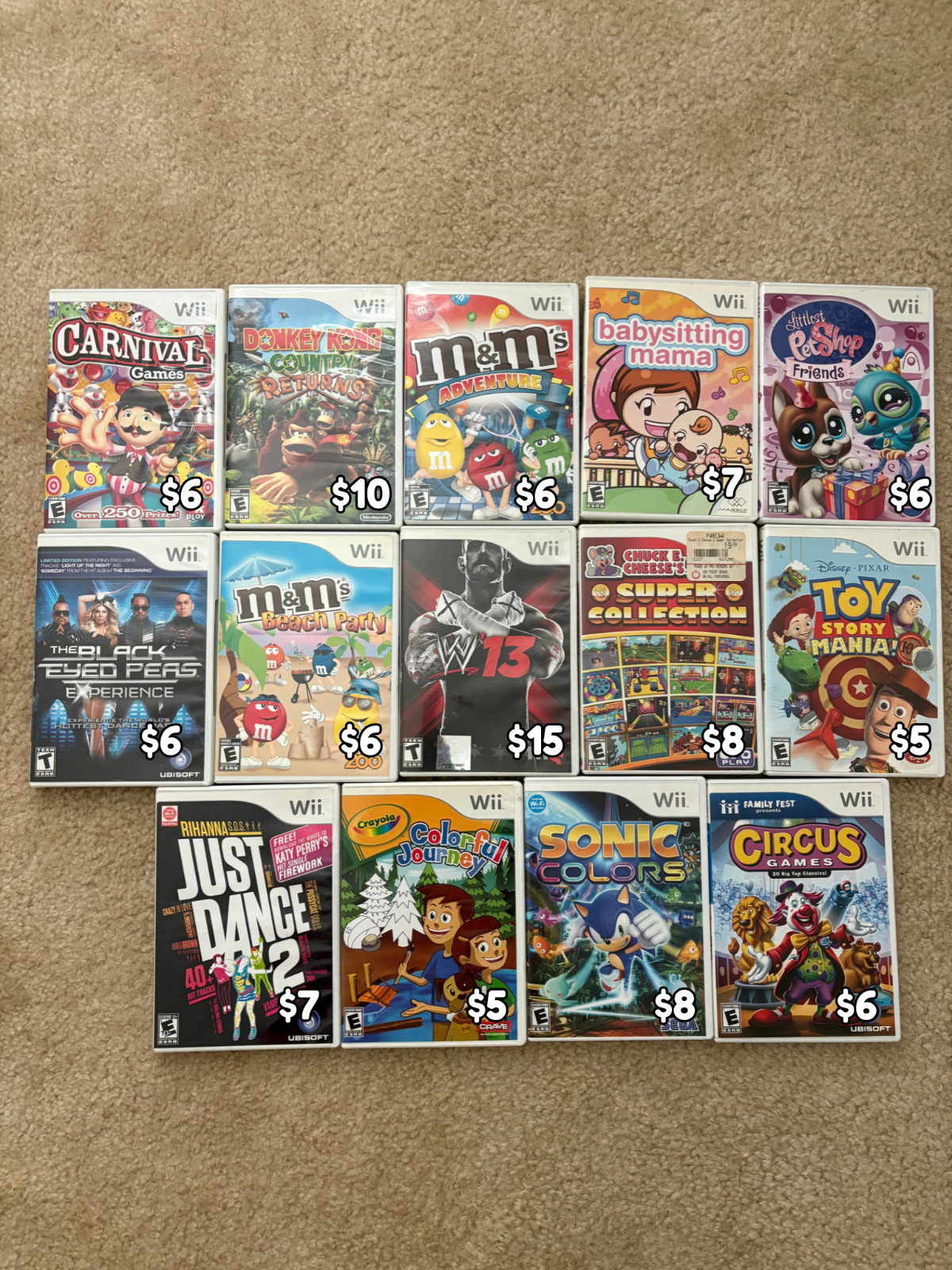 Wii Games Complete w/ Manual
