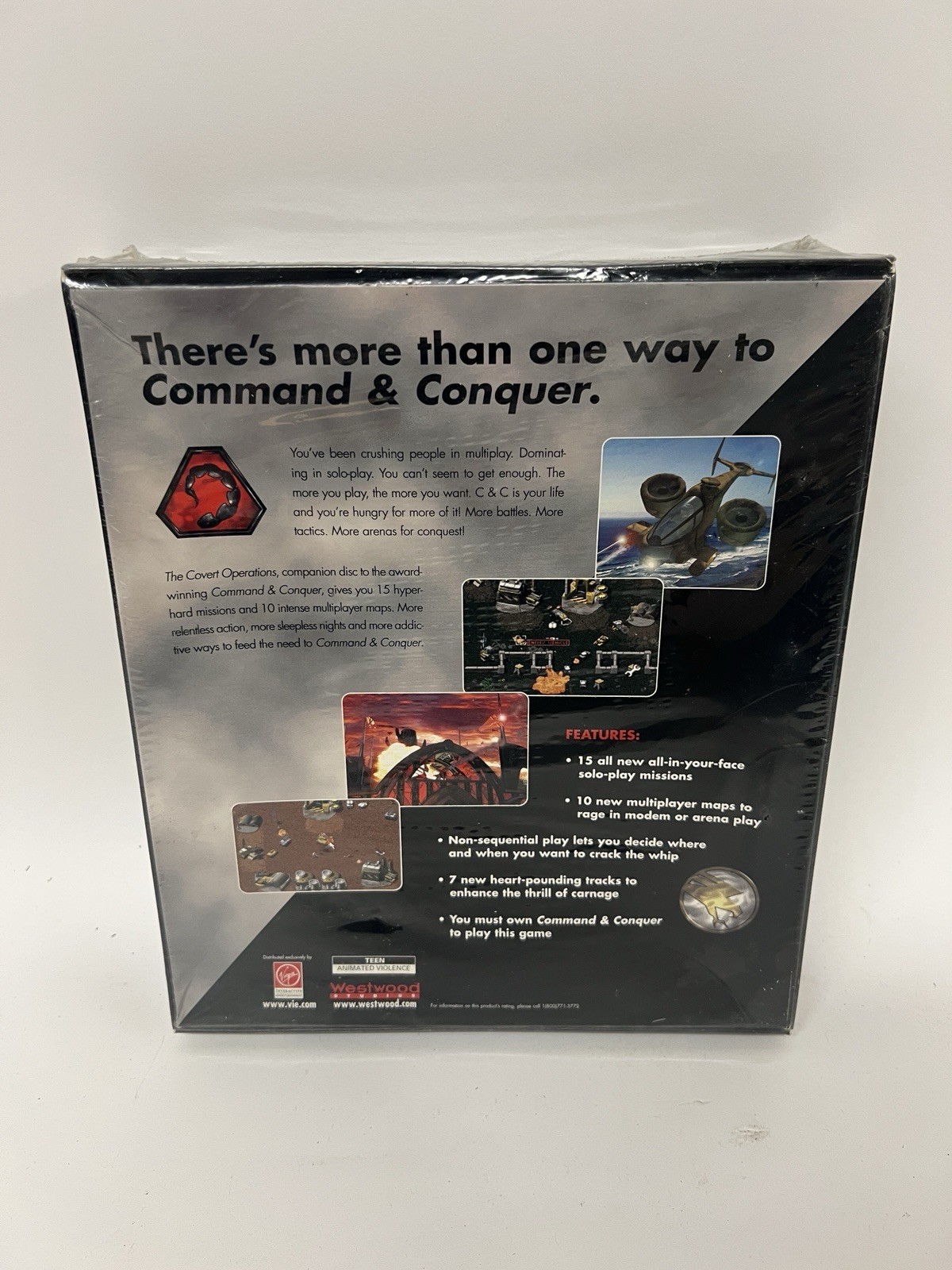 Command & Conquer The Covert Operations Big Box PC Westwood 1996 Factory Sealed