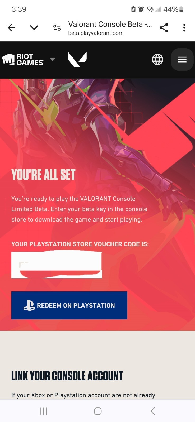 valorant beta ps5 code
