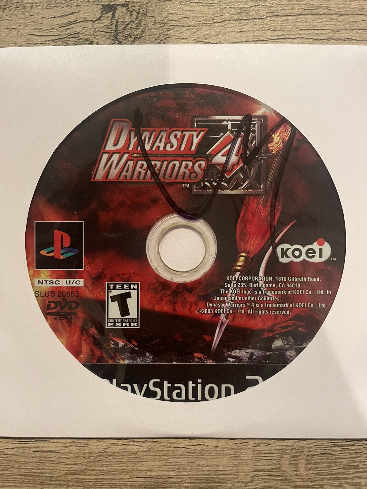 Dynasty Warriors 4; Loose (Sony PlayStation 2, 2003)