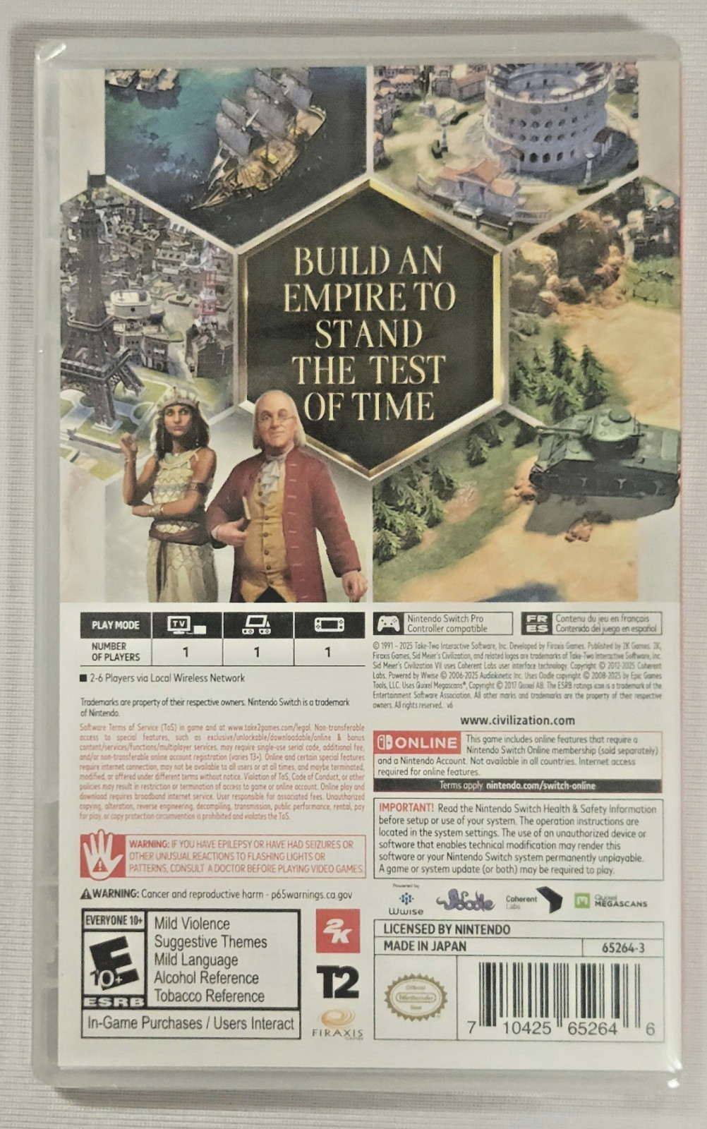 Civilization VII Nintendo Switch 2026 Brand New Factory Sealed