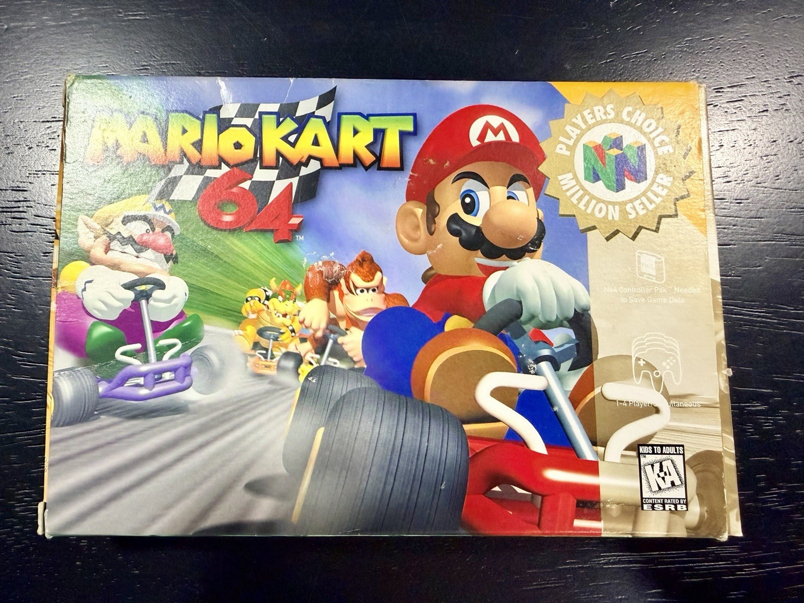 Mario Kart 64 Nintendo N64 Players Choice Complete Box CIB Works Authentic READ