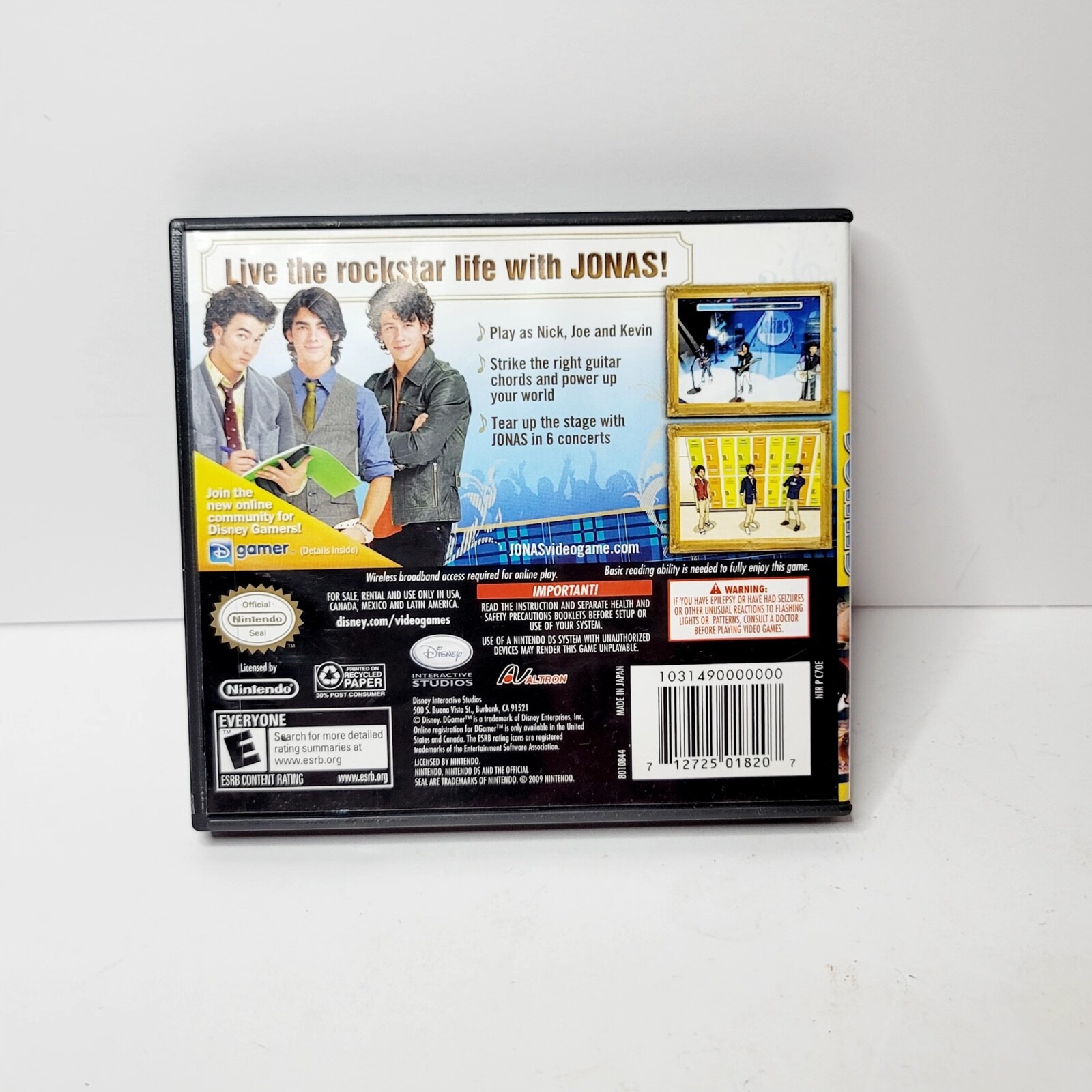 DISNEY NICK Jonas BROTHERS (Nintendo DS 2DS 3DS) GAME COMPLETE with MANUAL B7