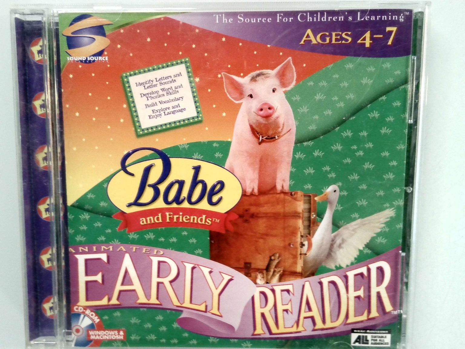 Babe and Friends Early Reader PC CD-ROM Video Game Educational