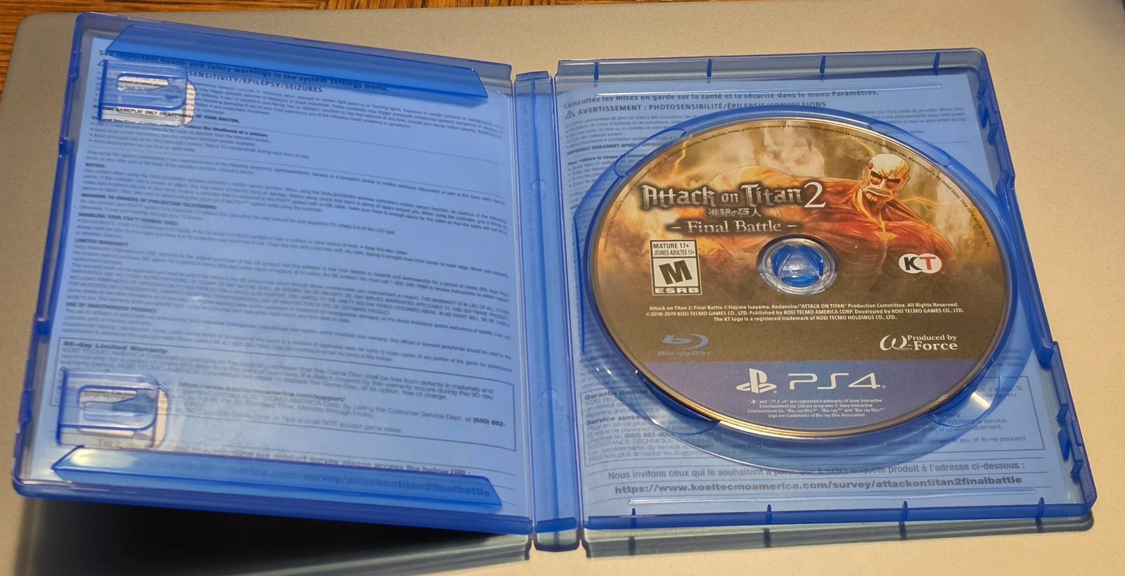 Attack On Titan 2: Final Battle PS4 – United States Edition – Excellent