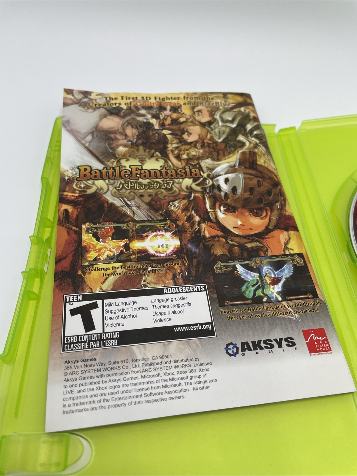 BlazBlue: Calamity Trigger Xbox 360 Complete CIB