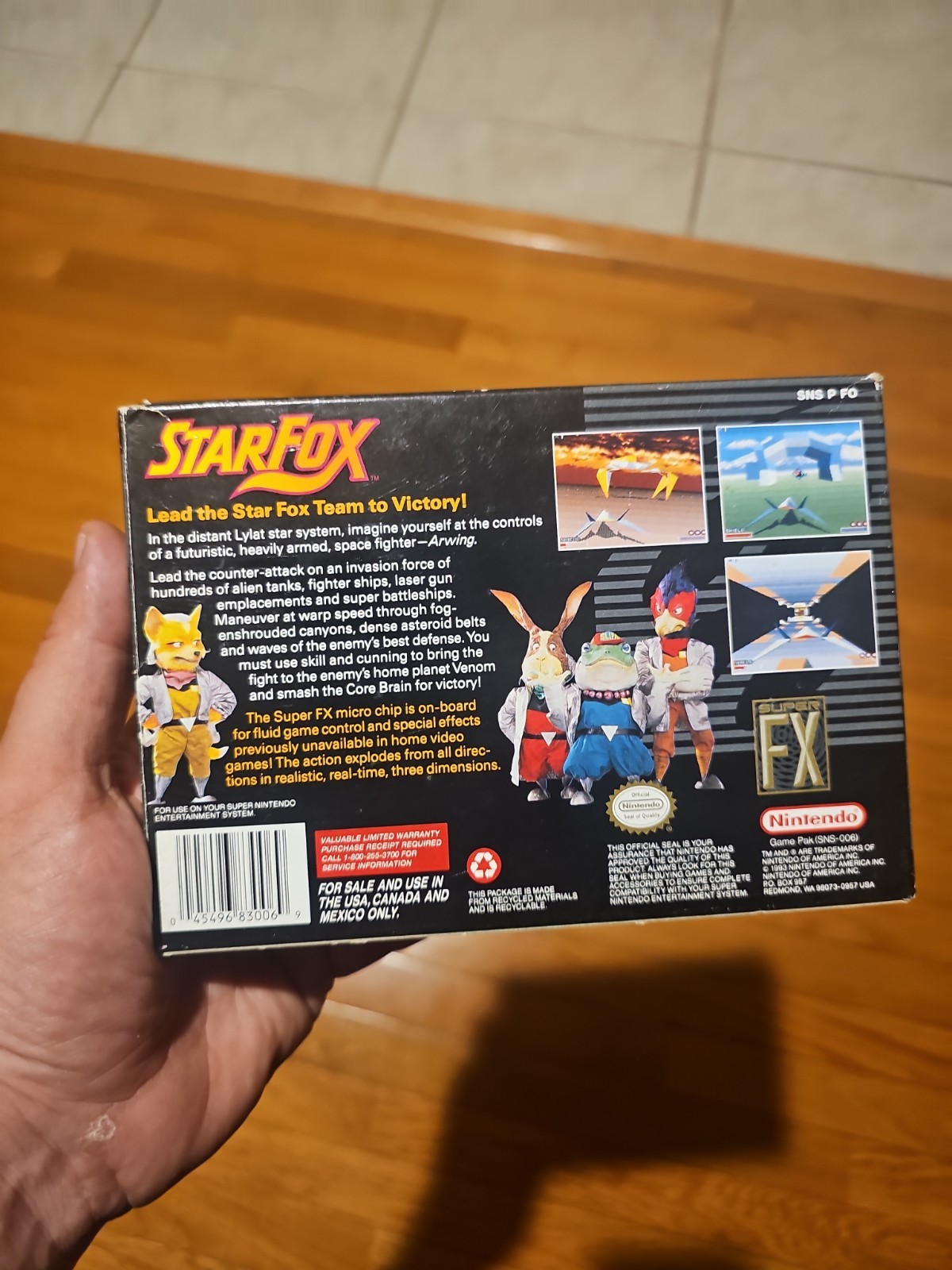 Star Fox Super Nintendo Game Very Good Condition Collectible Super FX Manual Box