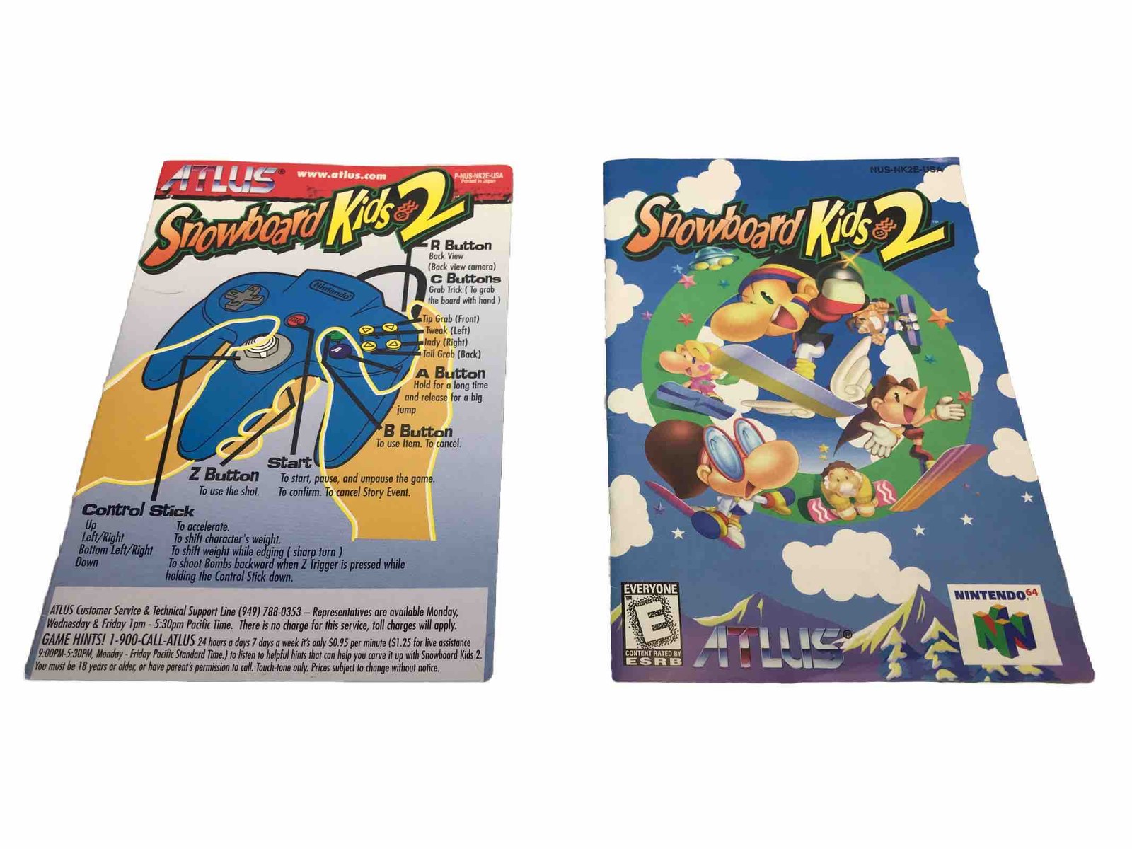 Snowboard Kids 2 (Nintendo 64, 1999) Complete W/ Manual, Box, & Game N64 CIB🔥