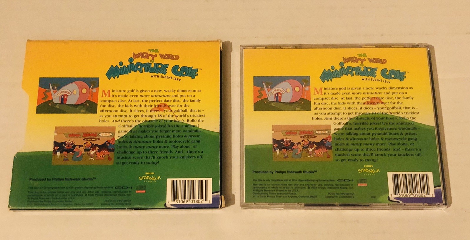Vintage 1993 The Wacky World Of Miniature Golf CD-I Compact Disc Game Philips