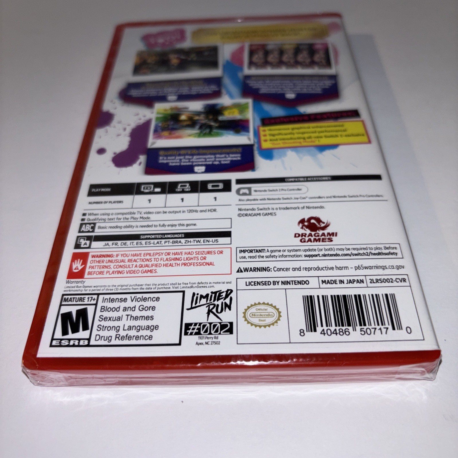 LOLLIPOP CHAINSAW REPOP NINTENDO SWITCH 2 LIMITED RUN GAMES U.S. ESRB BRAND NEW!