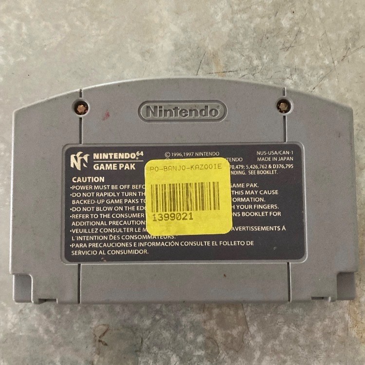 Banjo Kazooie Nintendo 64 N64 Game Cart Tested Works Good Cond FREE SHIPPING