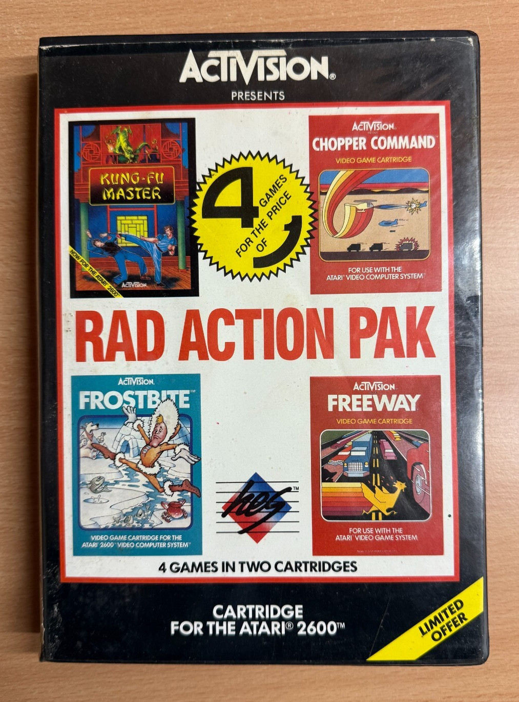 ATARI 2600 – H.E.S. HES – RAD ACTION PAK (CLAMSHELL CASE) ** FREE POST AUS **