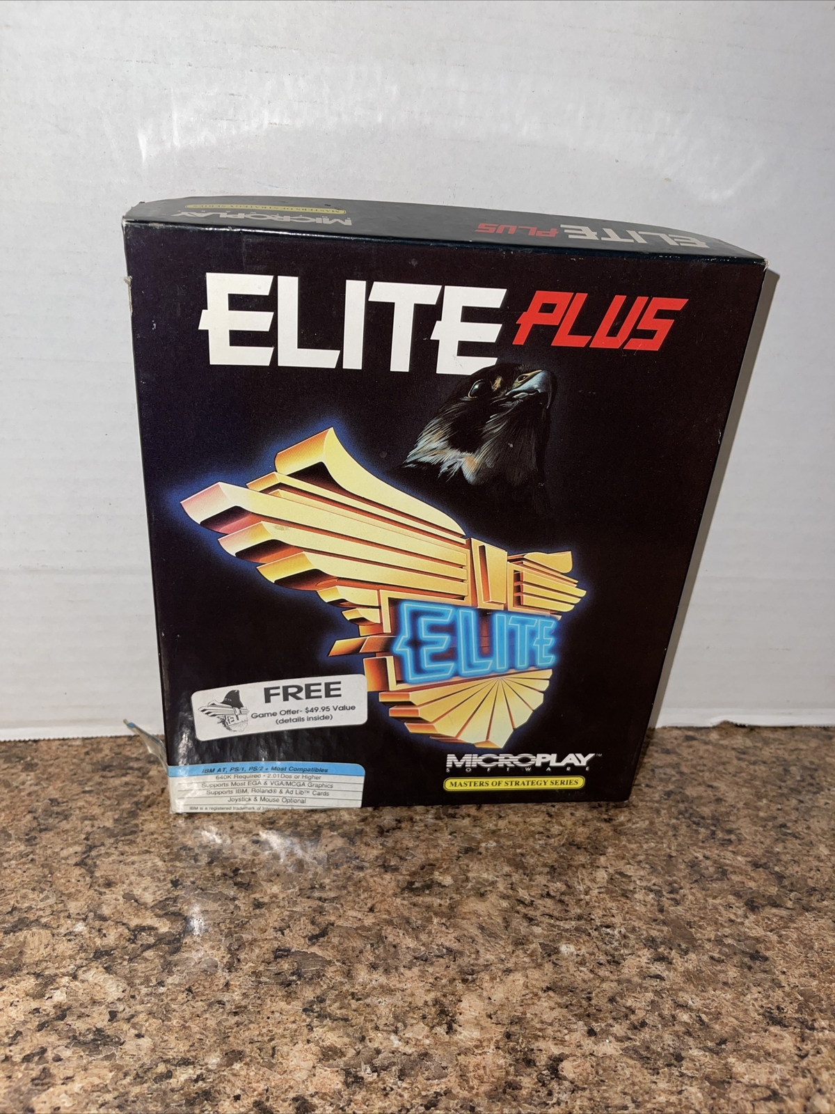 Elite Plus IMB PC Video Game ~ BIG BOX 1991 Microplay Software 5 1/4″ Disk RARE