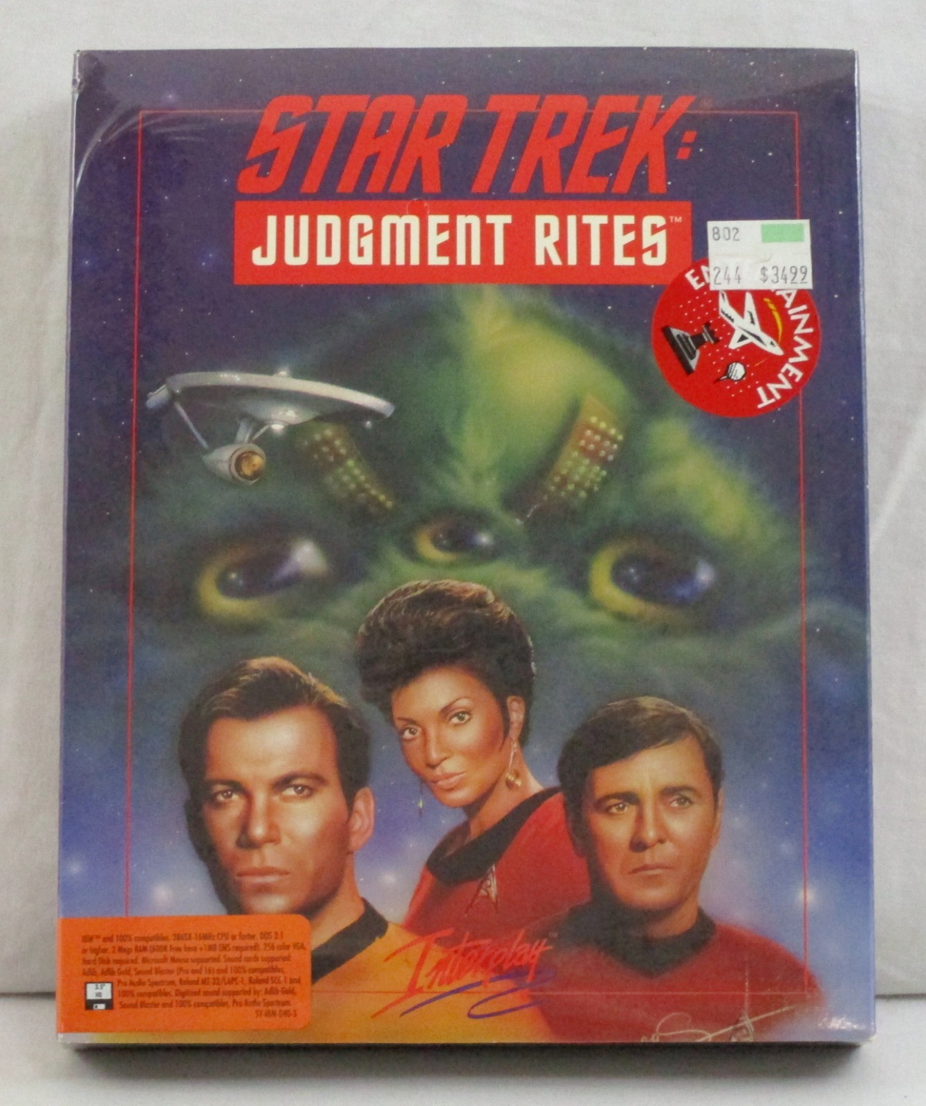 Star Trek Judgment Rites Computer Game PC 3.5″ Disk Interplay 1993 SEALED