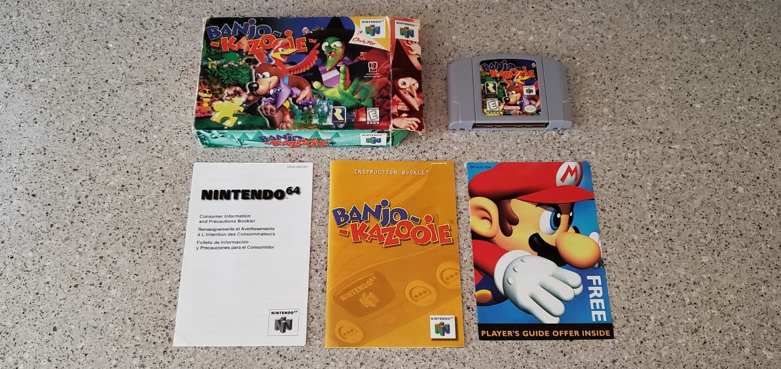 Banjo-Kazooie Nintendo 64 N64 Video Game Complete CIB Manual Box Lot AUTHENTIC !