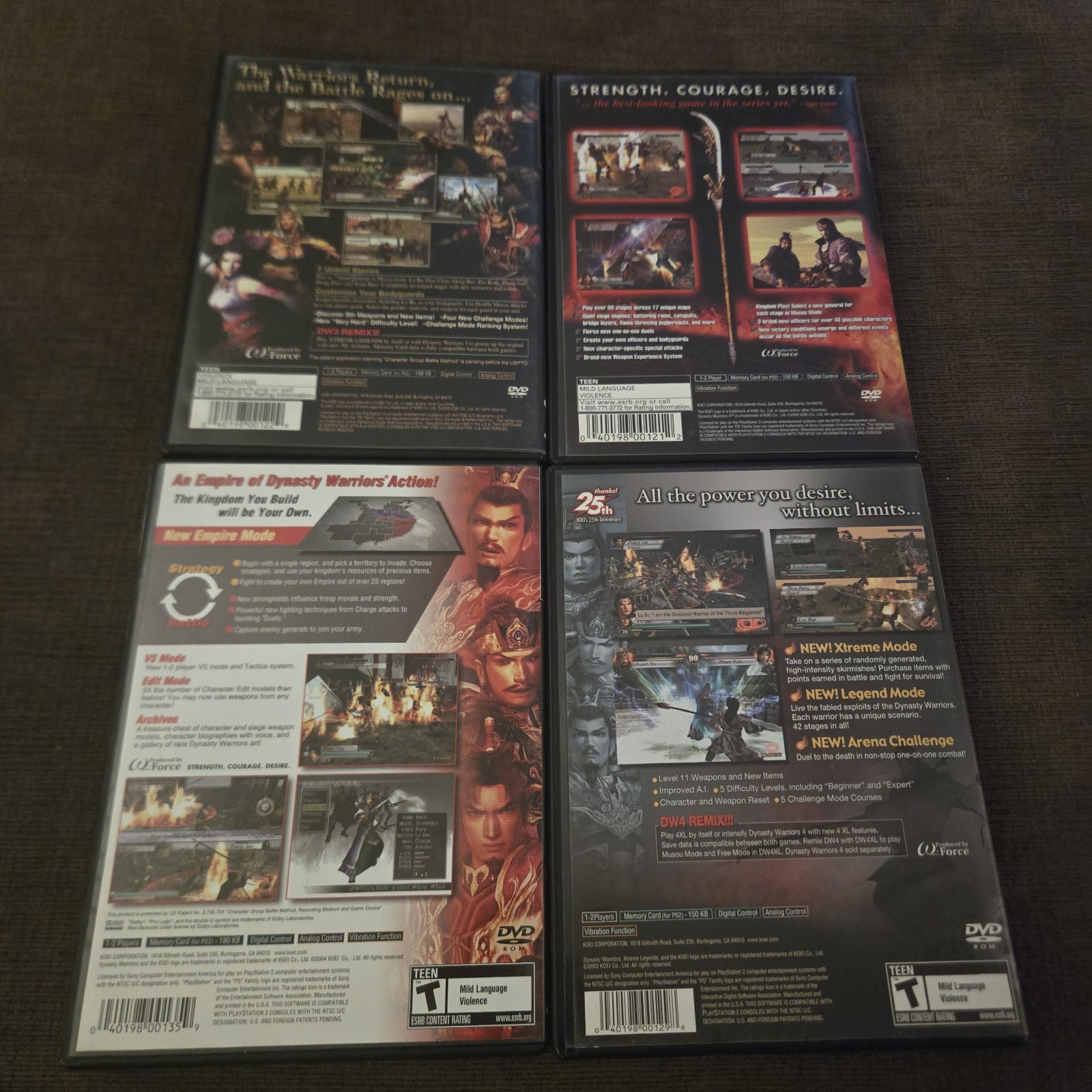Dynasty Warriors 3 Xtreme Legends, 4, 4 Xtreme Legends, 4 Empires PlayStation 2