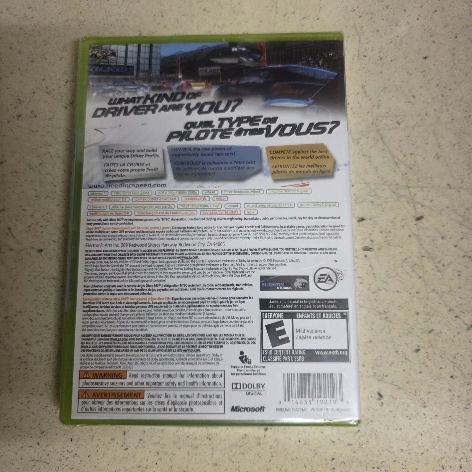 Need For Speed Shift Microsoft Xbox 360 Brand New Sealed