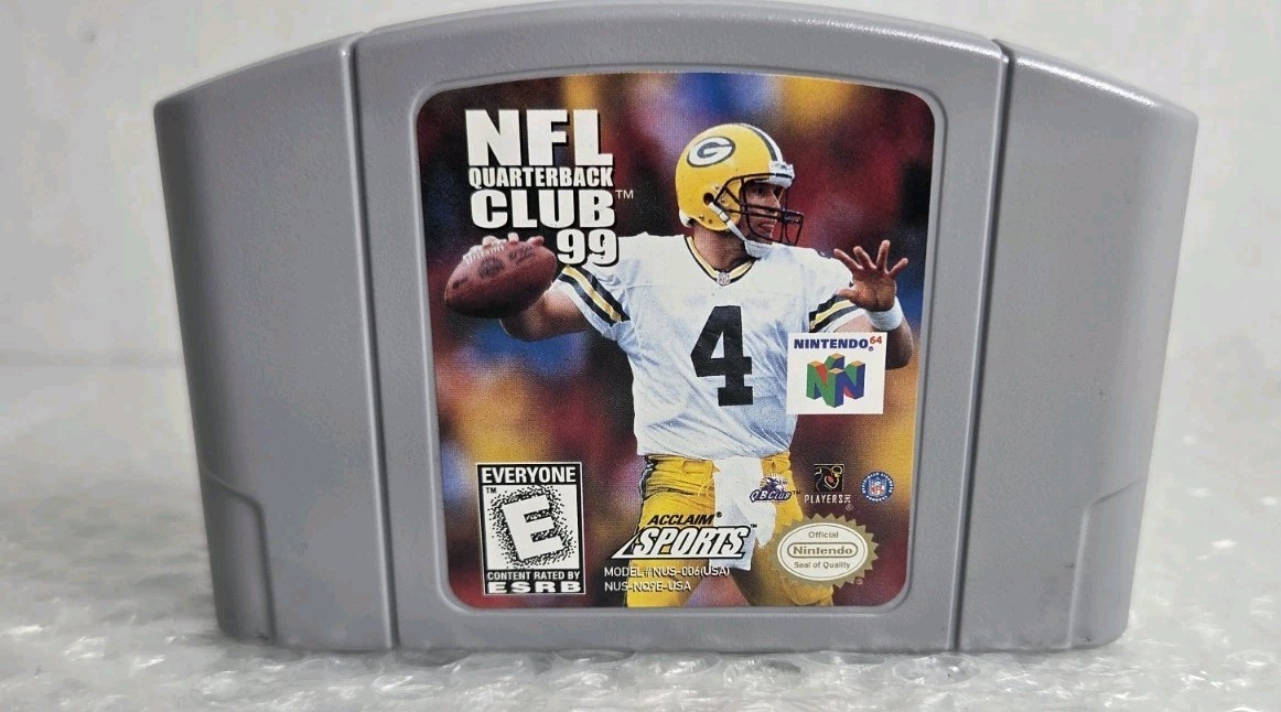 NFL Quarterback Club 99 Nintendo 64 N64 Cleaned Tested OEM Acclaim Sports Qbclub