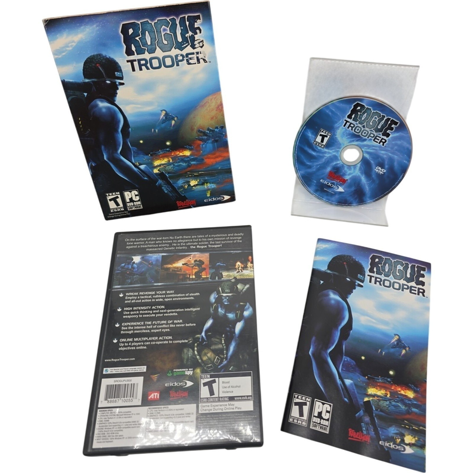 Rogue Trooper PC Game Complete with Manual Eidos Interactive Tested & Working