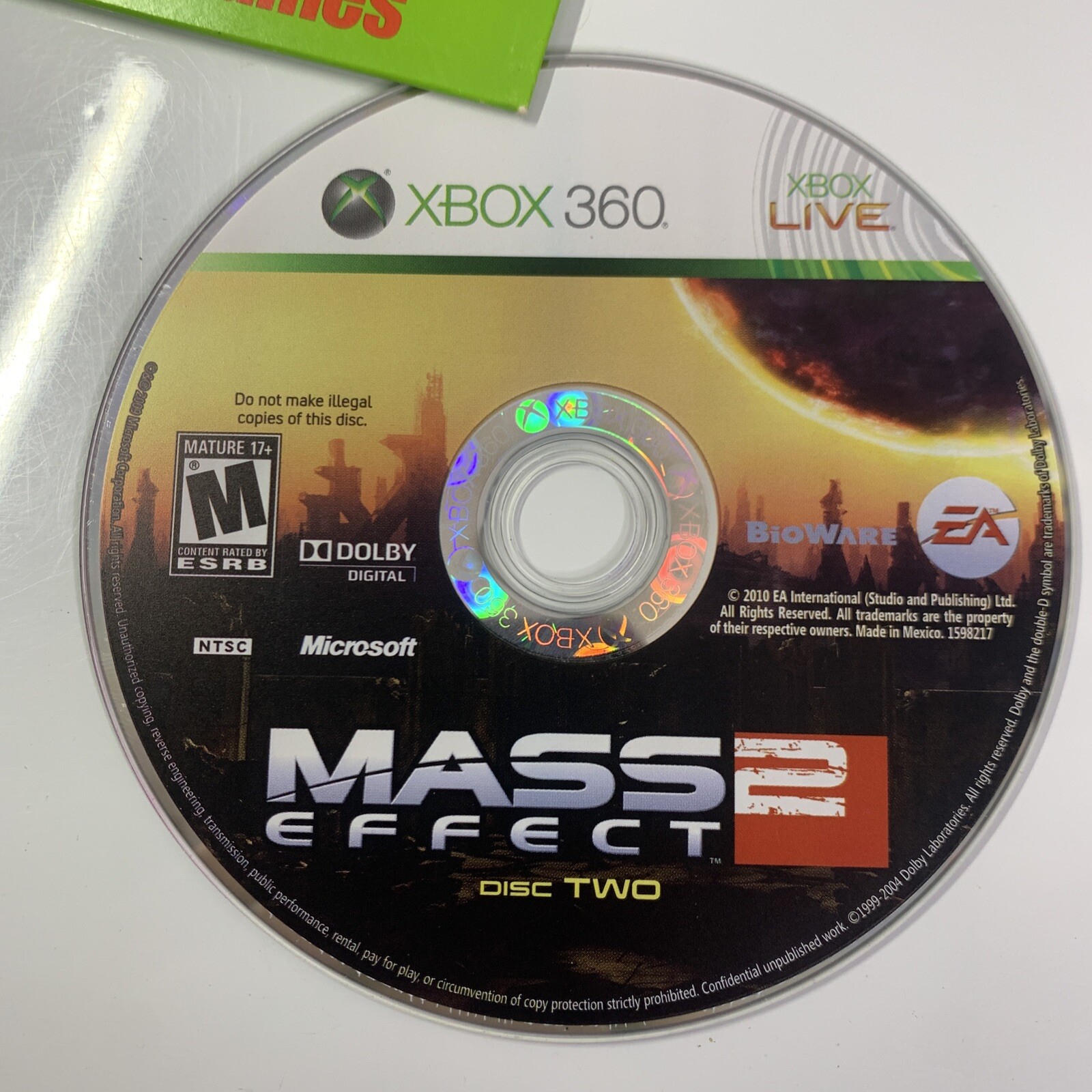 Mass Effect 3 (Microsoft Xbox 360) – Disc 1 & 2 Only, Tested, Working – CLEAN!!