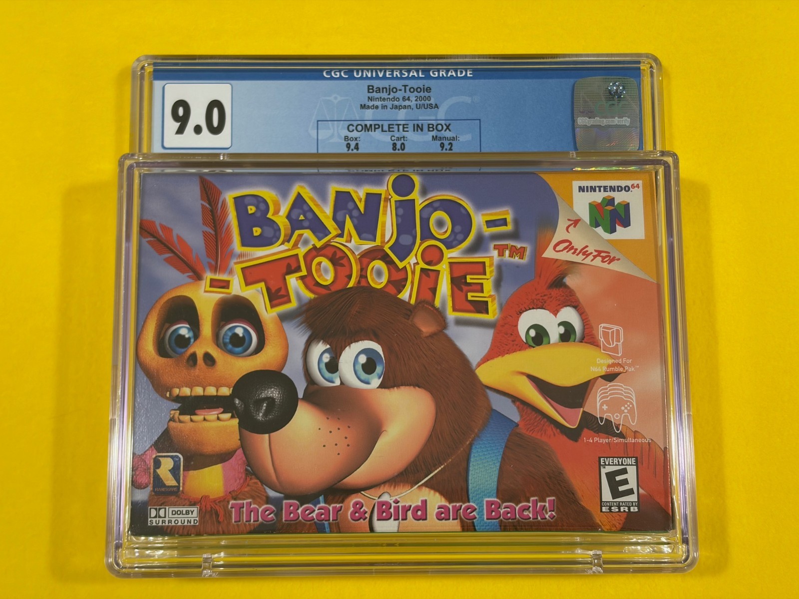 Banjo-Tooie (CGC 9.0 w/ 9.4 Box!!!) Nintendo 64 N64 not WATA PSA VGA