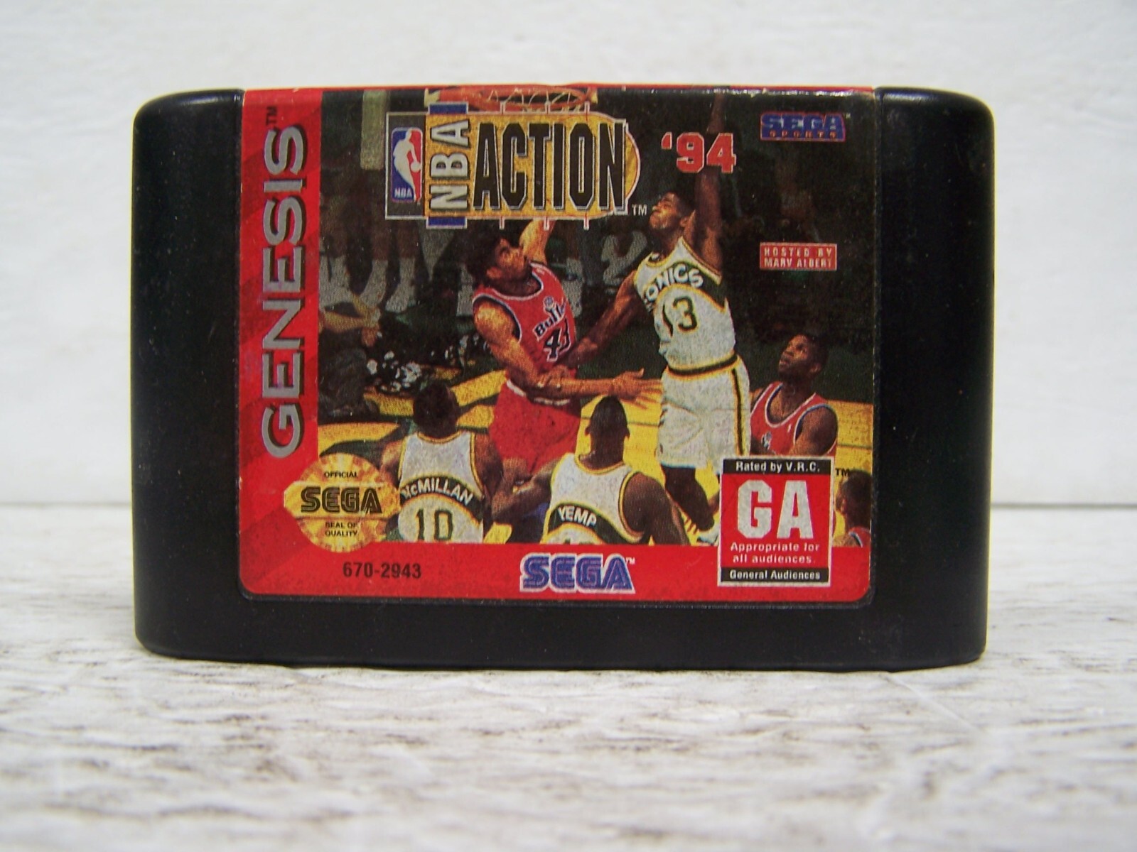 NBA Action ’94 Starring David Robinson (Sega Genesis, 1993) Cart Only