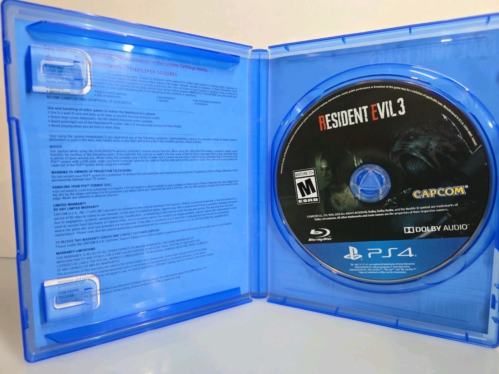 Resident Evil 3 Remake (Sony PlayStation 4, 2020) VG * Tested * No Manual
